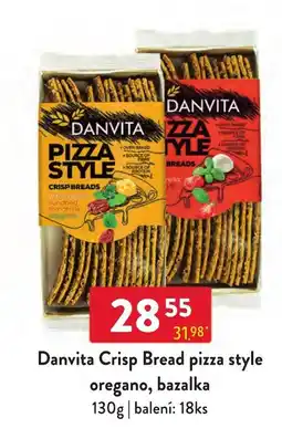 Qanto Danvita crisp bread pizza style oregano, bazalka nabídka