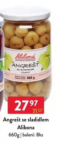 Qanto Alibona angrešt se sladidlem nabídka