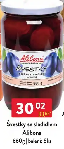 Qanto Alibona švestky se sladidlem nabídka