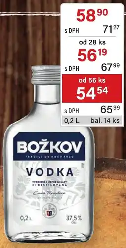 Qanto Božkov vodka nabídka