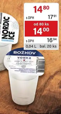 Qanto Božkov vodka nabídka