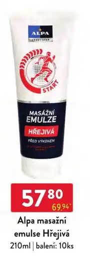 Qanto Alpa masážní emulze Hřejivá nabídka