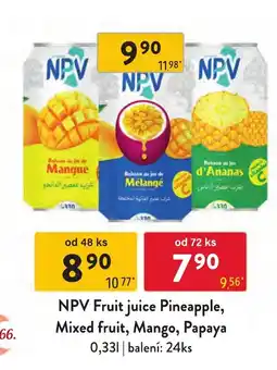 Qanto NPV Fruit juice Pineapple, Mixed fruit, Mango, Papaya nabídka