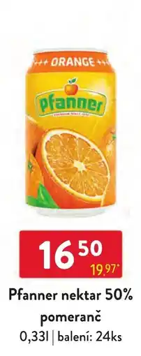 Qanto Pfanner nektar pomeranč nabídka