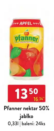 Qanto Pfanner nektar 50% jablko nabídka