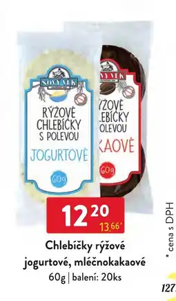 Qanto Nový Vek chlebíčky rýžové jogurtové mléčnokakaové nabídka