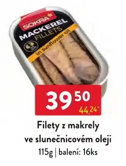 Qanto Sokra filety z makrely ve slunečnicovém oleji nabídka
