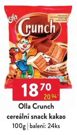 Qanto Olla Crunch cereální snack kakao nabídka