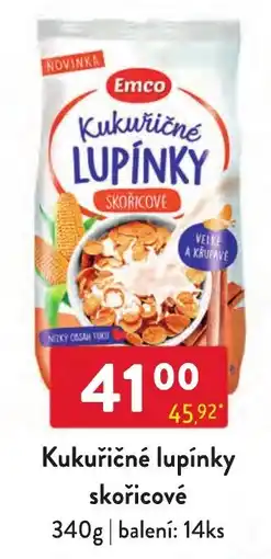Qanto Emco kukuřičné lupínky skořicové nabídka