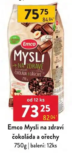 Qanto Emco Mysli na zdraví čokoláda a ořechy nabídka