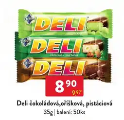 Qanto Deli čokoládová, oříšková, pistáciová nabídka
