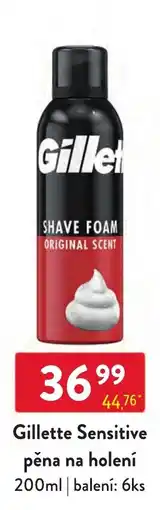 Qanto Gillette Sensitive pěna na holení nabídka
