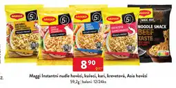 Qanto Maggi Instantní nudle hovězí, kuřecí, kari, krevetová, Asia hovězí nabídka