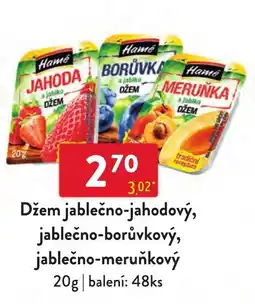 Qanto Hamé džem jablčno-jahodový, jablčno-borůvkový, jablčno-meruňkový nabídka