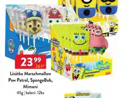 Qanto Lízátko Marschmallow Paw Patrol, SpongeBob, Mimoni nabídka