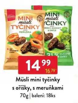 Qanto Semix müsli mini tyčinky s oříšky, s meruňkami nabídka