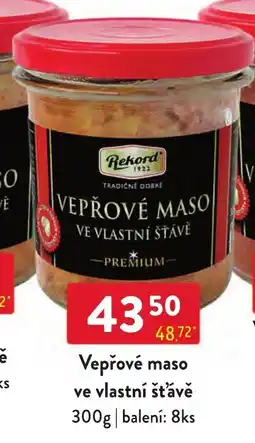 Qanto Rekord vepřové maso ve vlastní šťávě nabídka