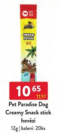 Qanto Pet Paradise Dog Creamy Snack stick hovězí nabídka