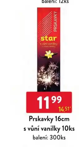 Qanto Prskavky star s vůní vanilky nabídka