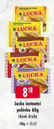 Qanto Lucka instantní polévka nabídka