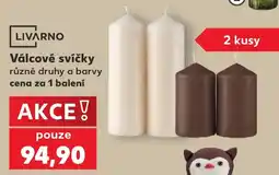 Kaufland Livarno válcové svíčky nabídka