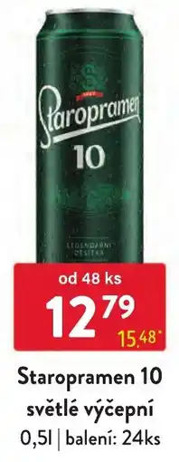 Qanto Staropramen 10 světlé výčepní nabídka