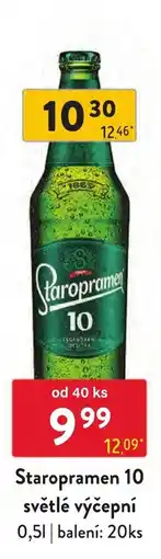 Qanto Staropramen 10 světlé výčepní nabídka