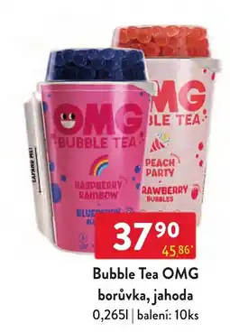 Qanto Bubble Tea OMG borůvka, jahoda nabídka