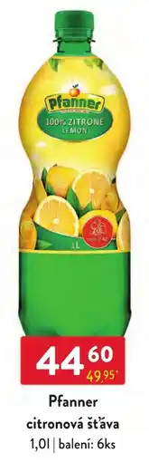 Qanto Pfanner citronová šťáva nabídka