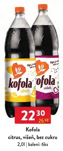 Qanto Kofola citrus, višeň, bez cukru nabídka