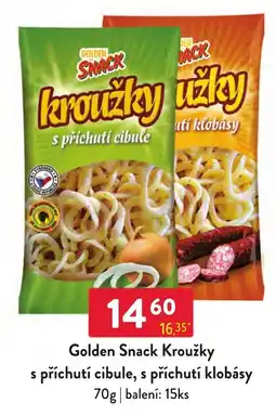 Qanto Golden Snack Kroužky s příchutí cibule, s příchutí klobásy nabídka