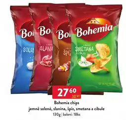 Qanto Bohemia chips jemně solené, slanina, špíz, smetana a cibule nabídka