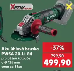 Kaufland Parkside aku úhlová bruska PWSA 20-Li G4 nabídka