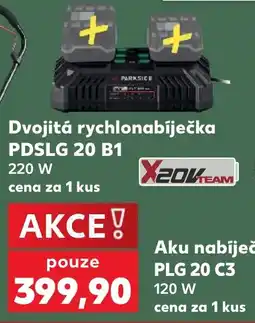 Kaufland X20V TEAM dvojitá rychlonabíječka nabídka