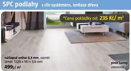 Bauhaus SPC podlahy s clic-systémem, imitace dřeva nabídka