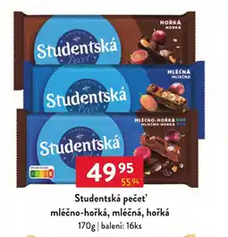 Qanto Studentská pečet' mléčno-hořká, mléčná, hořká nabídka