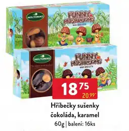 Qanto Miltonas hříbečky sušenky čokoláda karamel nabídka