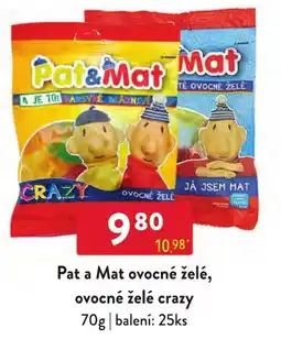 Qanto Pat a Mat ovocné želé, ovocné želé crazy nabídka