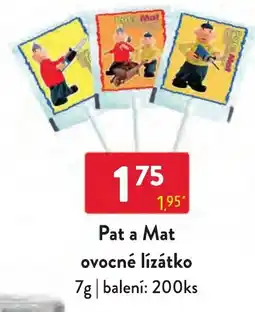 Qanto Pat a Mat ovocné lízátko nabídka