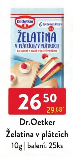 Qanto Dr.Oetker Želatina v plátcích nabídka