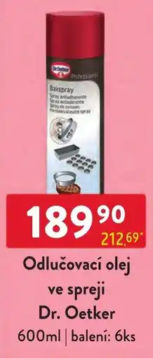 Qanto Dr. Oetker Odlučovací olej ve spreji nabídka