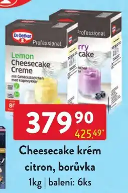 Qanto Dr.Oetker Professional Cheesecake krém citron, borůvka nabídka