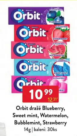 Qanto Orbit dražé Blueberry, Sweet mint, Watermelon, Bubblemint, Strawberry nabídka