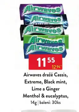 Qanto Airwaves dražé Cassis, Extreme, Black mint, Lime a Ginger Menthol & eucalyptus nabídka