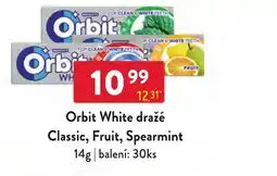 Qanto Orbit White dražé Classic, Fruit, Spearmint nabídka