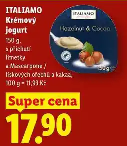 Lidl ITALIAMO Krémový jogurt Hazelnut & Cocoa nabídka