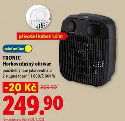 Lidl TRONIC Horkovzdušný ohřívač, použitelný také jako ventilátor nabídka
