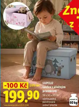 Lidl LUPILU Lavice s úložným prostorem, 30 x 50 x 30 cm nabídka