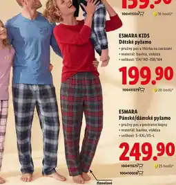 Lidl ESMARA Pánské/dámské pyžamo nabídka