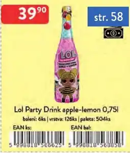 Qanto Lol party drink apple-lemon nabídka